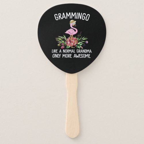 Flamingos  Grammingo Like A Normal Grandma Hand Fan