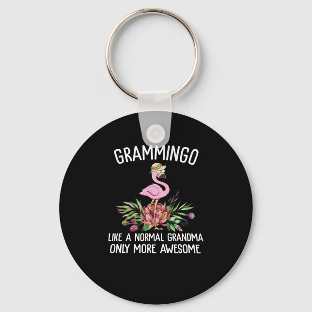 Flamingos | Grammingo Like A Normal Grandma Keychain (Front)