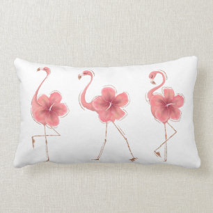 Flamingo's & Hibiscus's Lumbar Pillow