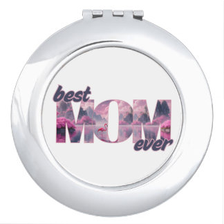Flamingos in a dream world - best mom ever compact mirror