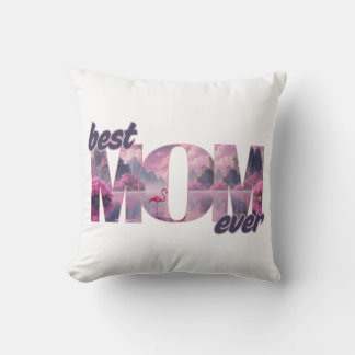 Flamingos in a dream world - best mom ever throw pillow