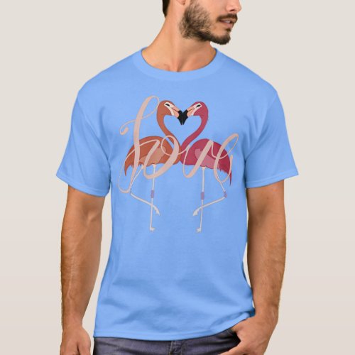 Flamingos in Love  T_Shirt