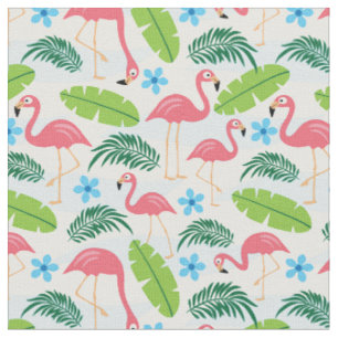Flamingos in Paradise Fabric
