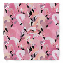 Flamingos in Pink Bandana