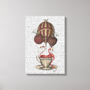 Flamingos in Teacup Canvas Print