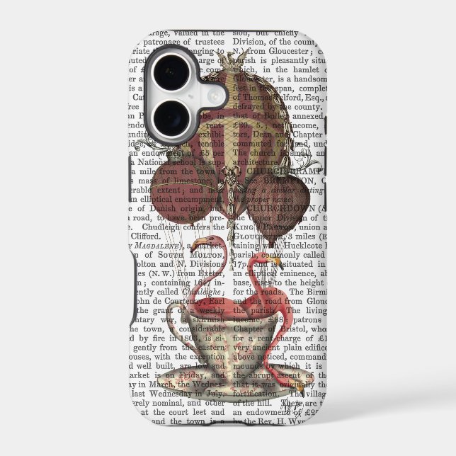 Flamingos in Teacup Iphone Case (Back)