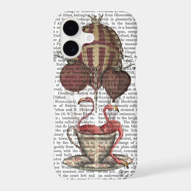 Flamingos in Teacup Iphone Case (Back)