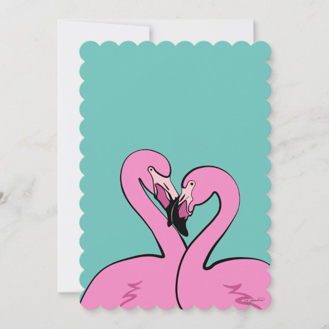 Flamingos Invitation (Front)