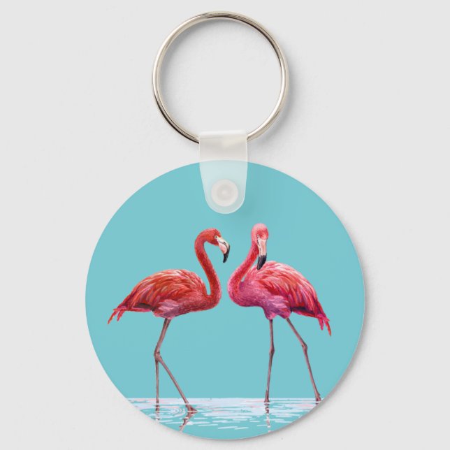 Flamingos Keychain (Front)