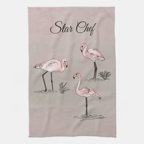 Flamingos Kitchen Towel
