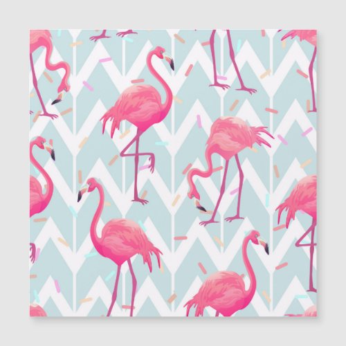 Flamingos Light Grey Vintage Tropical