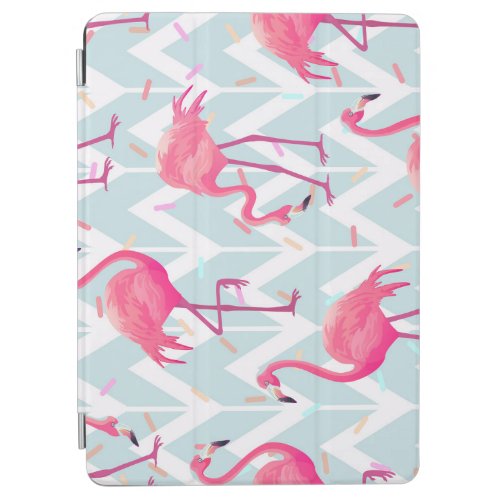 Flamingos Light Grey Vintage Tropical iPad Air Cover