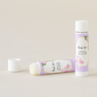 Flamingos lilac purple baby shower Thank You favor Lip Balm