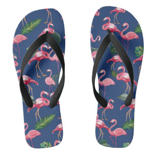 Flamingos Love Pattern 2 Flip Flops