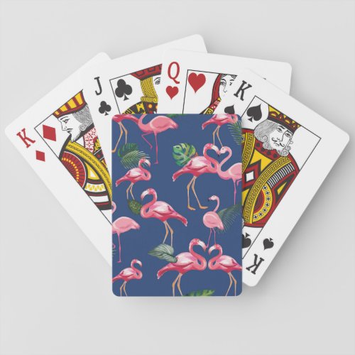 Flamingos Love Pattern 2 Poker Cards