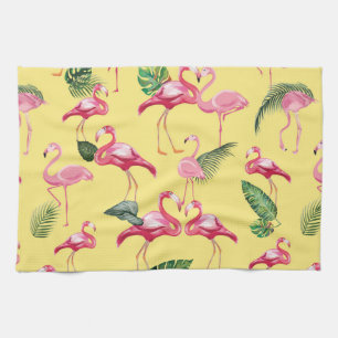 Flamingos Love Pattern 3 Kitchen Towel