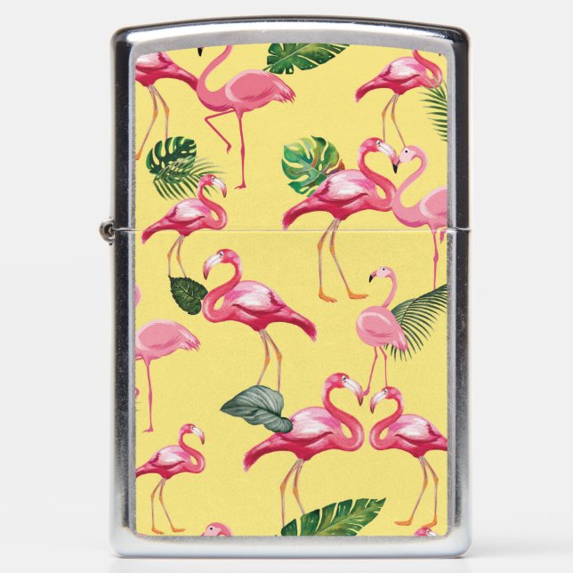 Flamingos Love Pattern 3 Zippo Lighter (Front)