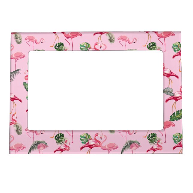 Flamingos Love Pattern 5 Magnetic Frame (Front)