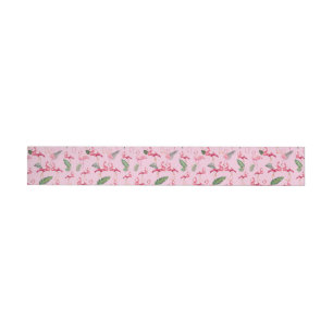 Flamingos Love Pattern 5 Wrap Around Label