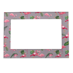 Flamingos Love Pattern 6 Magnetic Frame