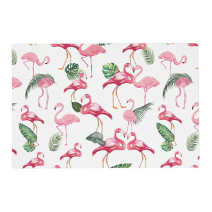Flamingos Love Pattern Placemat