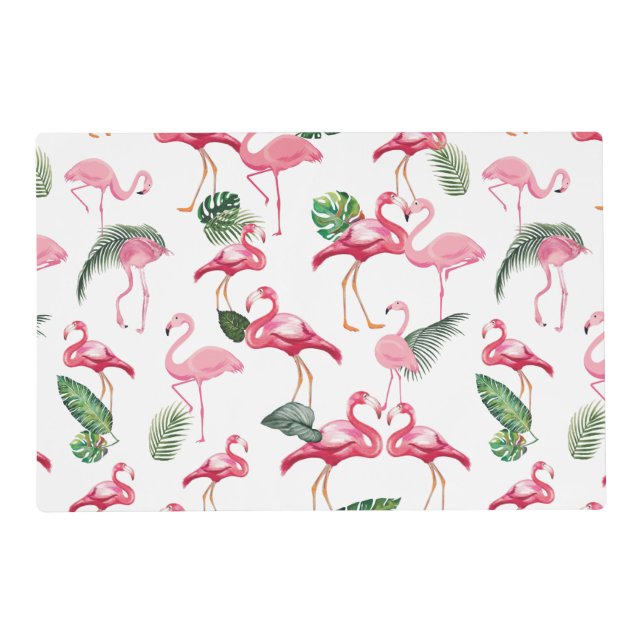 Flamingos Love Pattern Placemat (Front)