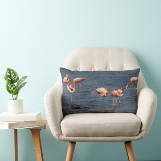 Flamingos Lumbar Pillow