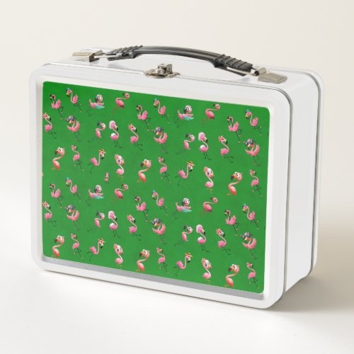 Flamingos Metal Lunch Box