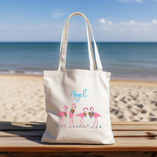 Flamingos Name Template Gift for Her Tote Bag