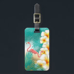 Flamingos on a Teal Tropical Beach Luggage Tag<br><div class="desc">Flamingos on a Teal Tropical Beach Design luggage tag. ⭐This Product is 100% Customizable. *****Click on CUSTOMIZE BUTTON to add, delete, move, resize, changed around, rotate, etc... any of the graphics or text or use the fill in boxes. 99% of my designs in my store are done in layers. This...</div>