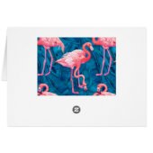 Flamingos on blue banana leaves (Back Horizontal)