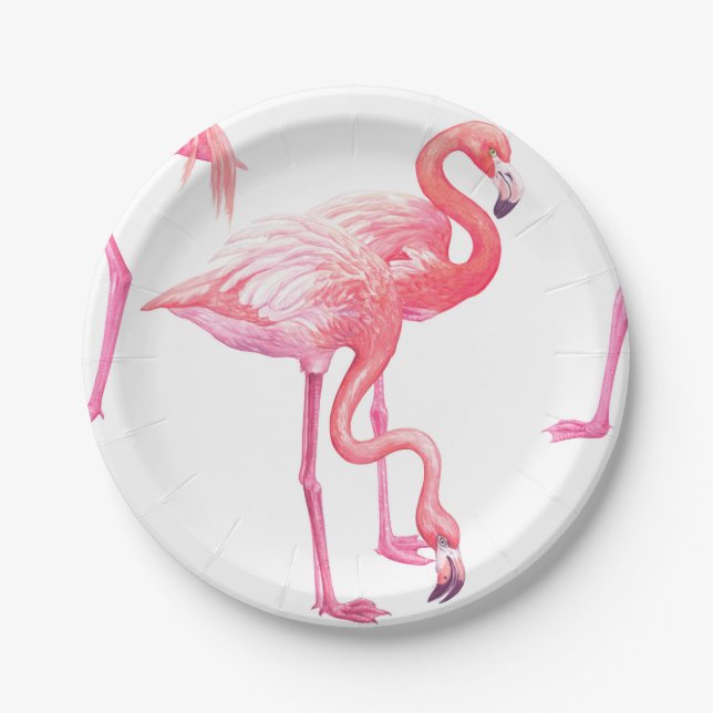 Flamingos Paper Plates (Front)