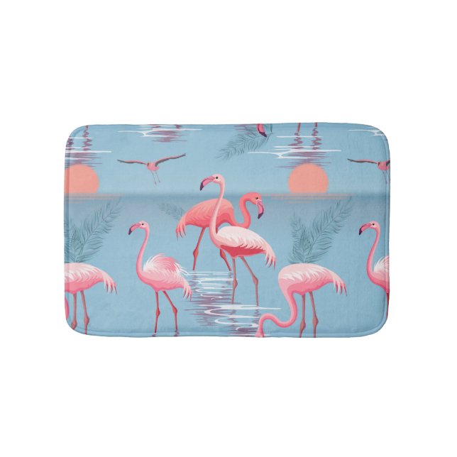 Flamingos Pattern 1 Bath Mat (Front)
