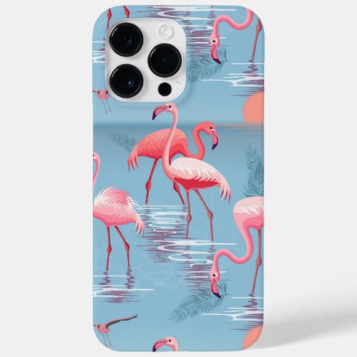 Flamingos Pattern 1 Case_Mate iPhone 14 Pro Max Case