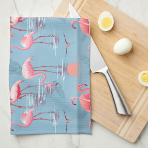 Flamingos Pattern 1 Kitchen Towel