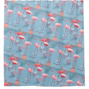 Flamingos Pattern 1 Shower Curtain