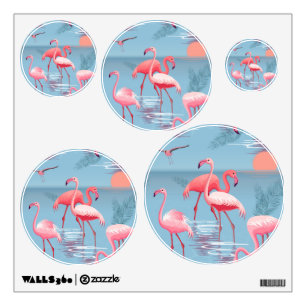 Flamingos Pattern 1 Wall Decal