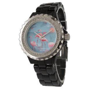 Flamingos Pattern 1 Watch