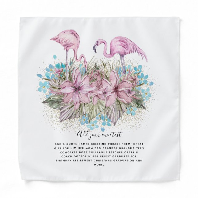 FLAMINGOS Personalized Bandana (Front)
