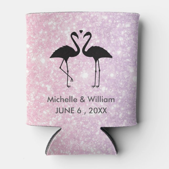 Flamingos Personalized Can Cooler (Front)