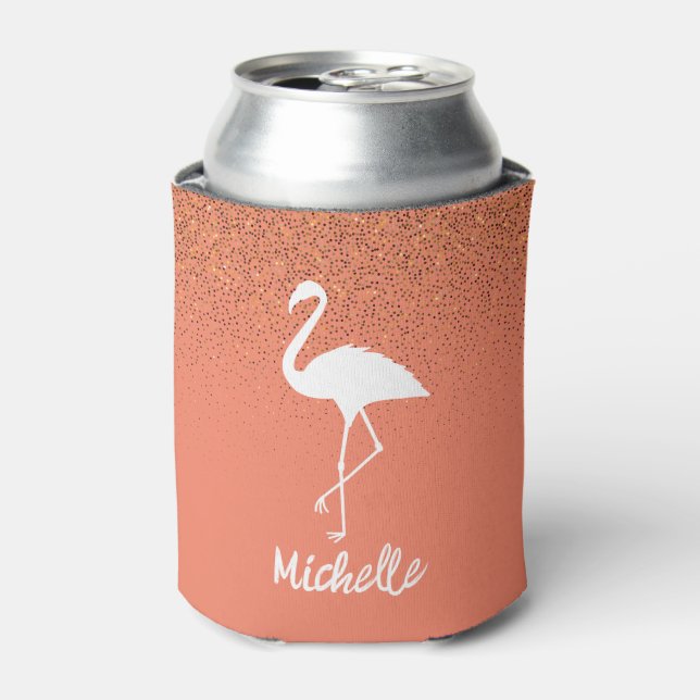 Flamingos Personalized Can Cooler (Can Front)