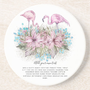 FLAMINGOS Personalized Coaster