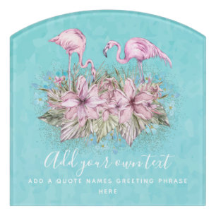 FLAMINGOS Personalized Door Sign
