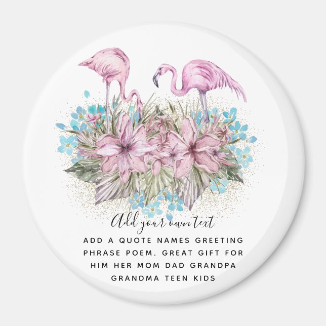 FLAMINGOS Personalized Magnet (Front)