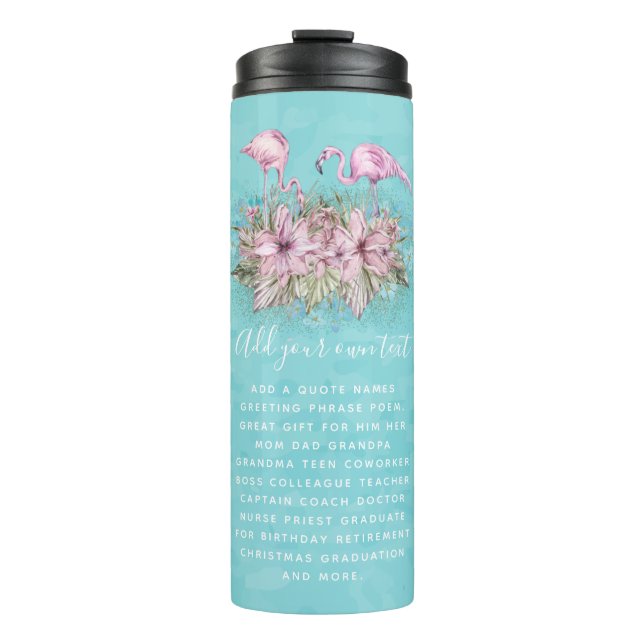 FLAMINGOS Personalized Thermal Tumbler (Front)