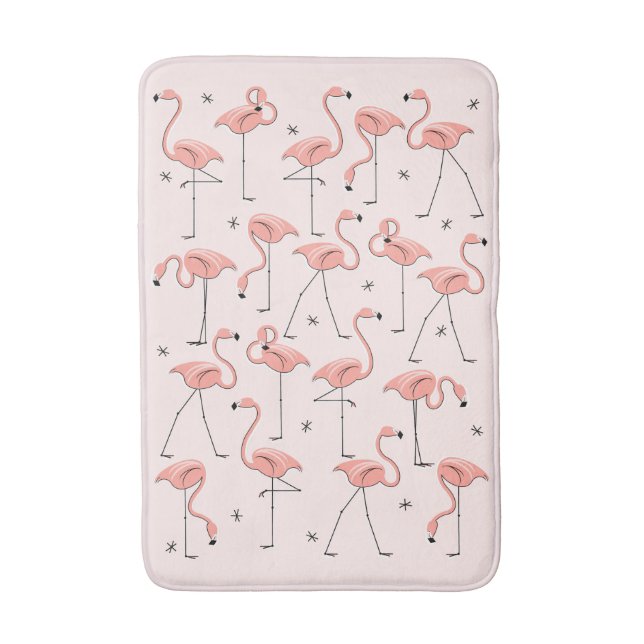 Flamingos Pink bath mat (Front Vertical)