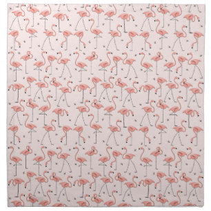 Flamingos Pink cloth napkins (set)