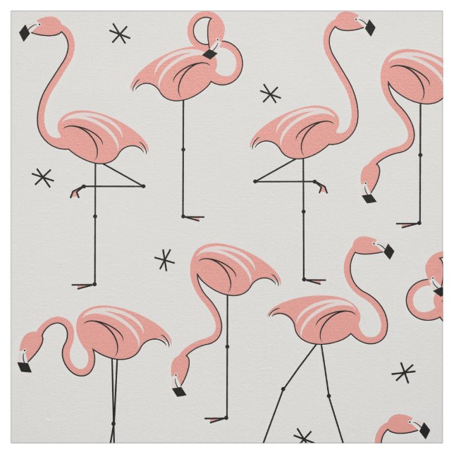 Flamingos Pink fabric (Swatch)