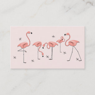 Flamingos Pink  Group business card