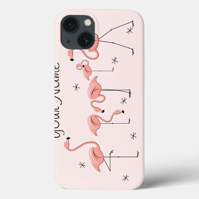 Flamingos Pink Group 'Name' iPad case (Back)